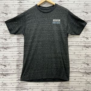 RVCA Graphic T-Shirt Surfer Skater Men's Medium Black Gray Nature vs Industry